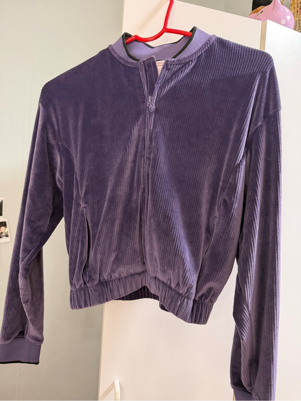 Victoria's Secret Plum Velvet Bomber Jacket